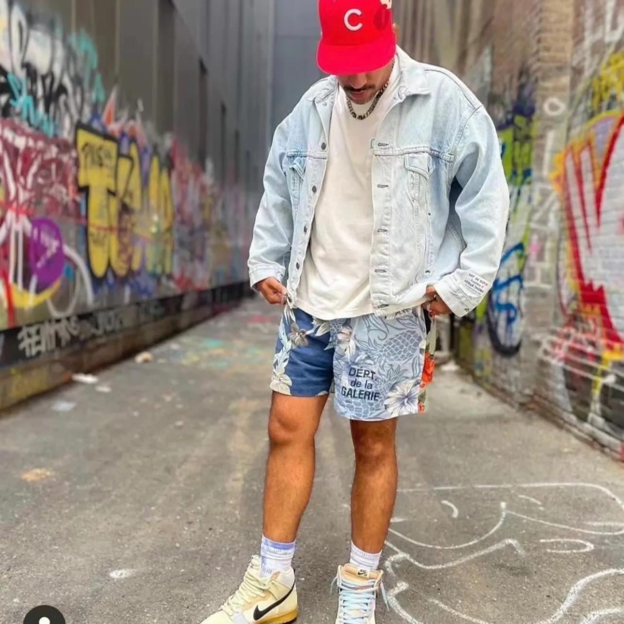 Gallery Dept. 22fw Vintage Andy Denim Jacket New embroidered logo washed distressed denim jacket blue S-XL